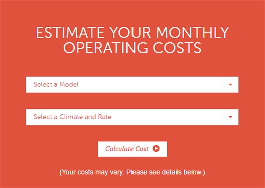 An image and link to the hot tub electricity cost calculator