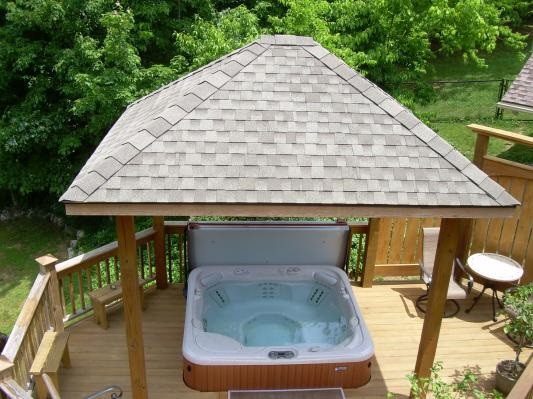 A gazebo is another way to create hot tub privacy.