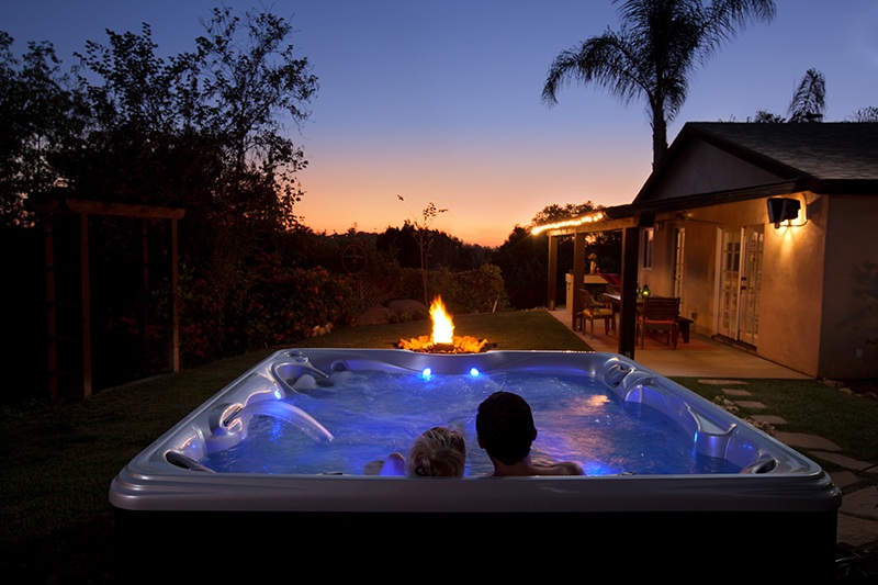 Let all of your senses get involved during your romantic hot tub soak.