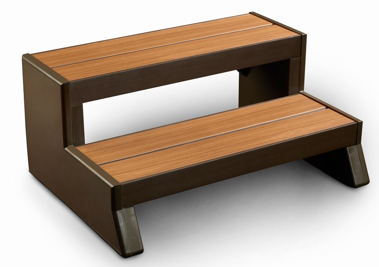 Well-designed steps can help you safely enter your spa.